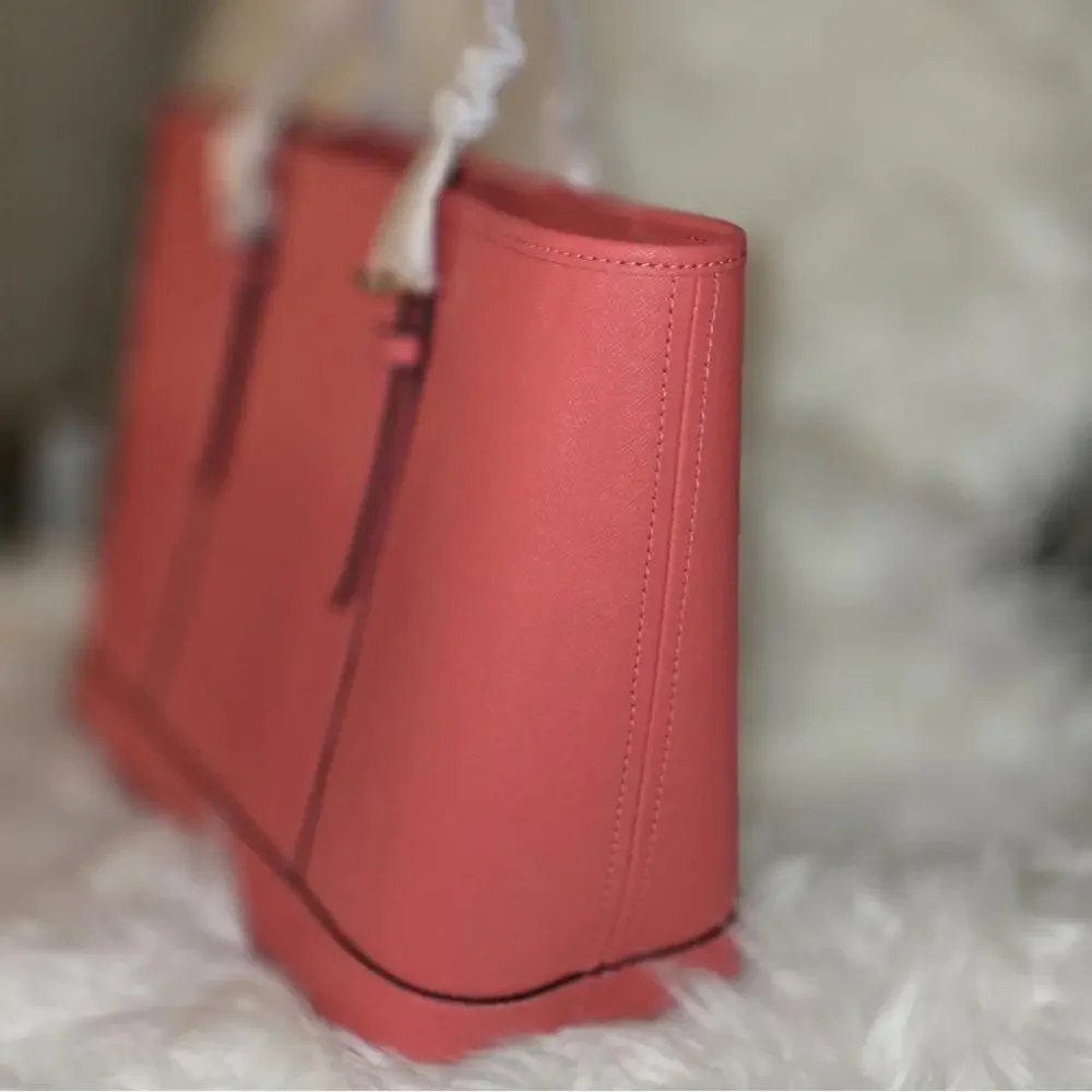 Michael Kors Jet Set Travel Saffiano Leather Tote Bag - Picture 3 of 5